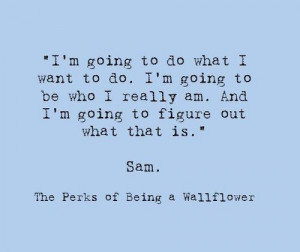 the perks of being a wallflower quote by sam