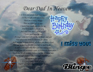 Poem For Dads Birthday In Heaven