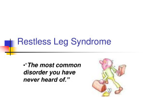 Restless Legs During Opiate Withdrawal