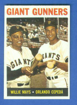 ... Gunners' [#c] (Willie Mays/Orlando Cepeda) (Giants) Baseball card