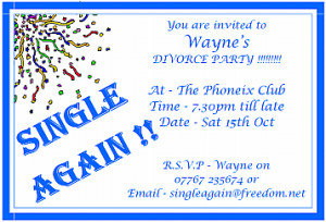 Divorce Party Invitations