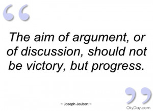 the aim of argument joseph joubert