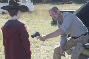 Carl Grimes (Chandler Riggs) and Shane Walsh (Jon Bernthal) – The ...
