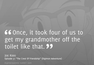 ... Joe Kido, episode 51 “The Crest Of Friendship” (Digimon Adventure