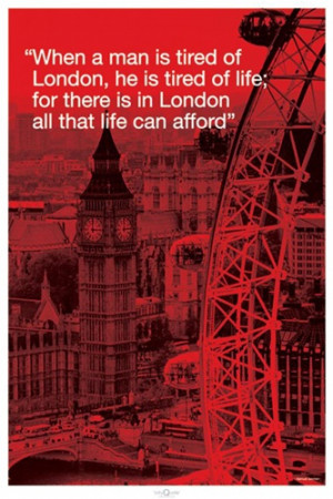 London Big Ben Carousel City Quote Poster