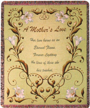 ... Mothers Day Collection Tapestry Throw, A Mother's Love Poem, 50 by 60