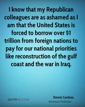 ... national priorities like reconstruction of the gulf coast and the war