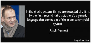 In the studio system, things are expected of a film. By the first ...