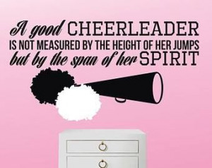 What is a good cheerleader made of?