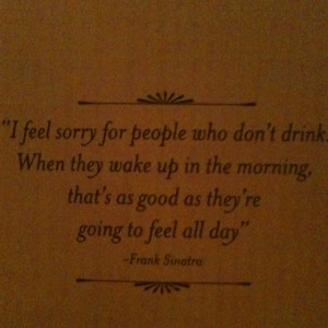 For the recovering alcoholics-don't be sorry! I'm a successful one!!