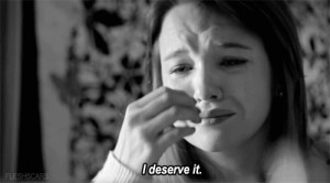 Black and White depressed quotes hate self harm self hatred I Deserve ...