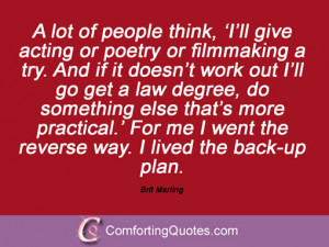 Quotes And Sayings From Brit Marling