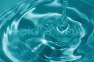 Stock image of 'Double drop of water, marine colour'
