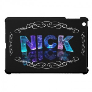 nick_the_name_nick_in_3d_lights_photograph_ipad_mini_case ...