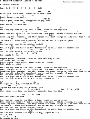 Ed Sheeran A Team Guitar Chords