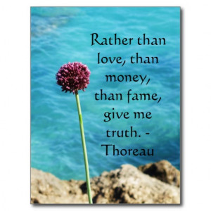 Henry David Thoreau inspirational TRUTH Quote Postcard