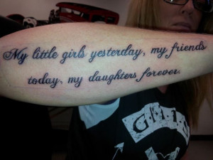 little girls mother daughter quote tattoo forearm girlie