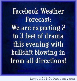 Facebook weather forecast Funny Sayings About Life For Facebook
