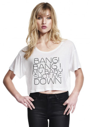 ... crop top loose tshirt uma thurman song quote on it crop tops loose fit