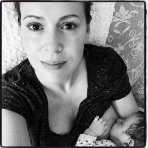 Alyssa Milano shares lovely breastfeeding photo and quote