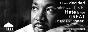 ... love. Hate is too great a burden to bear. – Martin Luther King, Jr