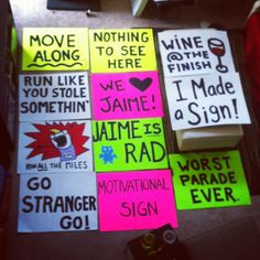 Just a few great marathon signs!