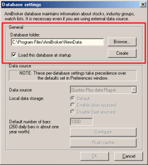 Run AmiBroker Choose File->New database Type a new folder name (for ...