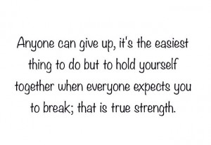 True strength.