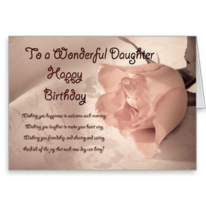Elegant rose birthday card for daughter