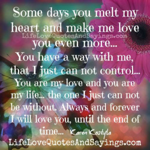... Forever Quotes ~ Always And Forever I Will Love You.. - Love Quotes