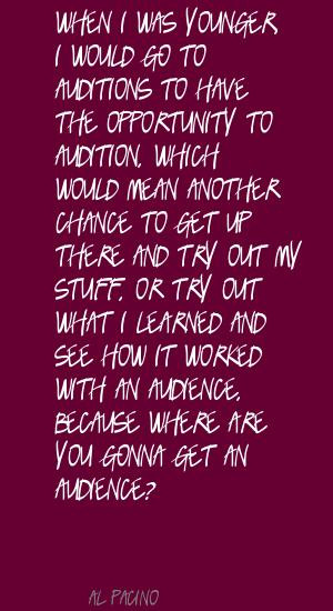 Auditions Quotes