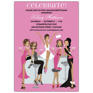 Divas African American Bachelorette Invitations