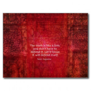 St. Augustine inspirational quote on TRUTH Postcard