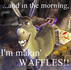 So what did we have Christmas Morning for breakfast? WAFFLES! of ...