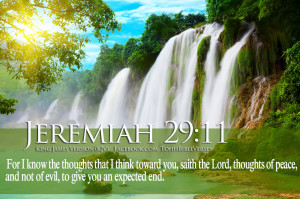 Bible Verses On Blessings Jeremiah 29:11 Waterfall HD Wallpaper