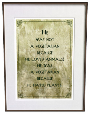 Vegetarian Quote Funny Saying Art Print Kitchen Poster Food Wall Art ...