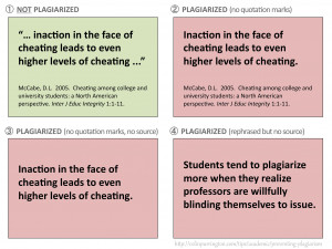 Examples of plagiarism using Donald McCabe quotation