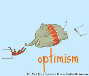 Optimism Funny Elephant And Monkey