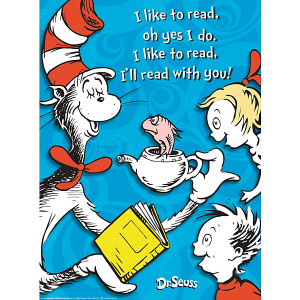 Dr. Seuss™ Cat in the Hat I Like to Read Poster