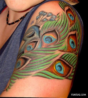 FuNZuG.com]==>> Peacock Feather Tattoo Art