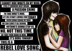 Rebel Love Song - Black Veil BridesLyrics Songs, Bvb Rebel Love Songs ...