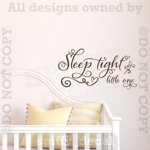 ... Tight Little One Baby Child Nursery Removable Wall Decal Sticker Quote