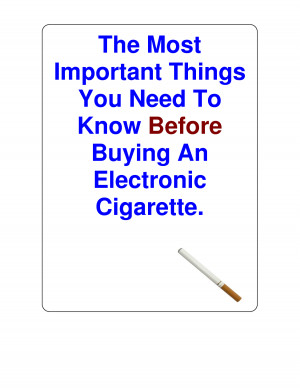 Quit smoking with electronic cigarettes