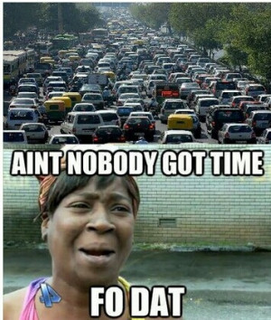 New orleans traffic every day .. hate it