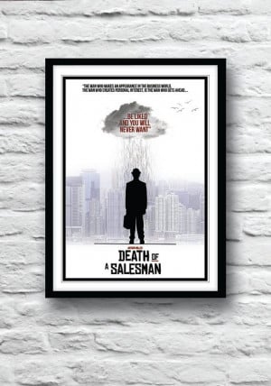Death of a Salesman Arthur Miller Quote poster Wall by Redpostbox, £ ...