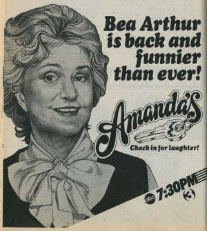 ... 92 the always brilliant beatrice arthur starred in amanda s a short