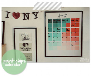 Diy Ombre Paint Chip Calendar