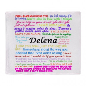 Damon Gifts > Damon Living Room > Delena Quotes Throw Blanket