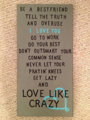 Lee Brice Canvas Quotes Art Song Lyrics Love Like Crazy Painting 12x24 ...