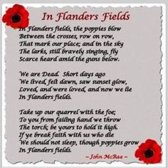 Flanders Fields (36 pieces) World War I...may we never forget those ...
